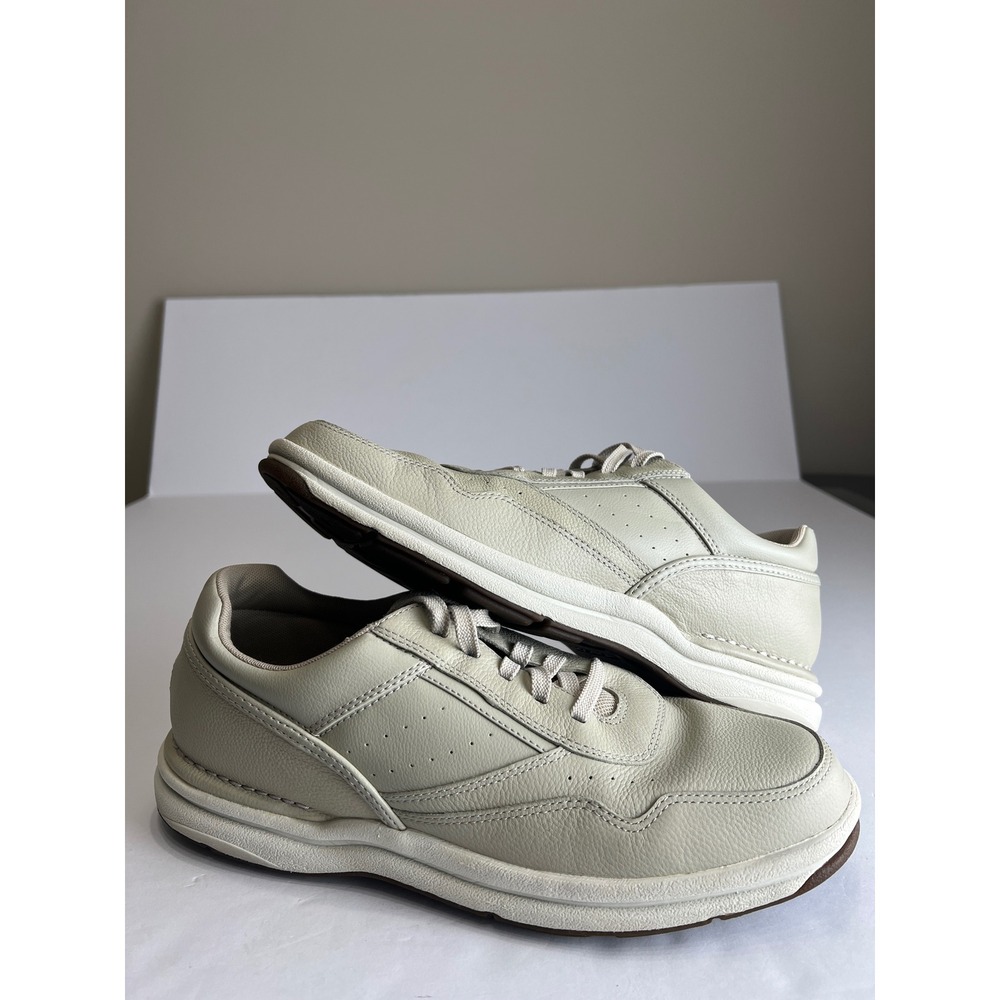 Rockport Prowalker Mens Beige Leather Walking Shoes Sneakers APM35519M Size 10